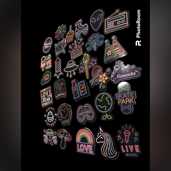 Neon stickers for water bottle and computer - Picture 2 of 2